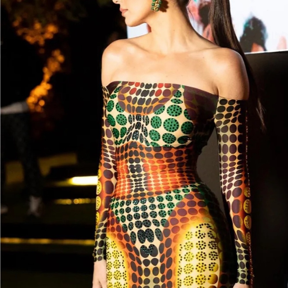Unique Bodycon Maxi Dress - Size Medium